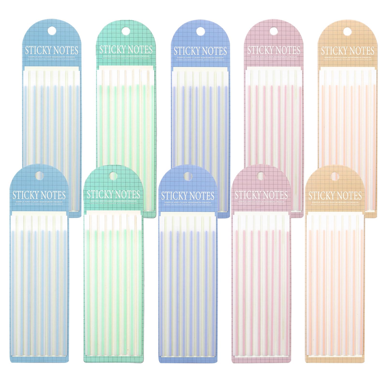 LELE LIFE 1600pcs Highlighter Tape Removable, Transparent Long Page Markers Tabs Notes, Book Tabs for Annotating Books Highlighters Strips Underlined