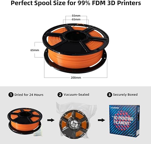 Vista 38 de FLASHFORGE - Filamento PLA, 1/16 de pulgada, carrete de 2.2 libras de filamento, precisión dimensional de +/- 0.001 de pulgada, fácil de usar y se