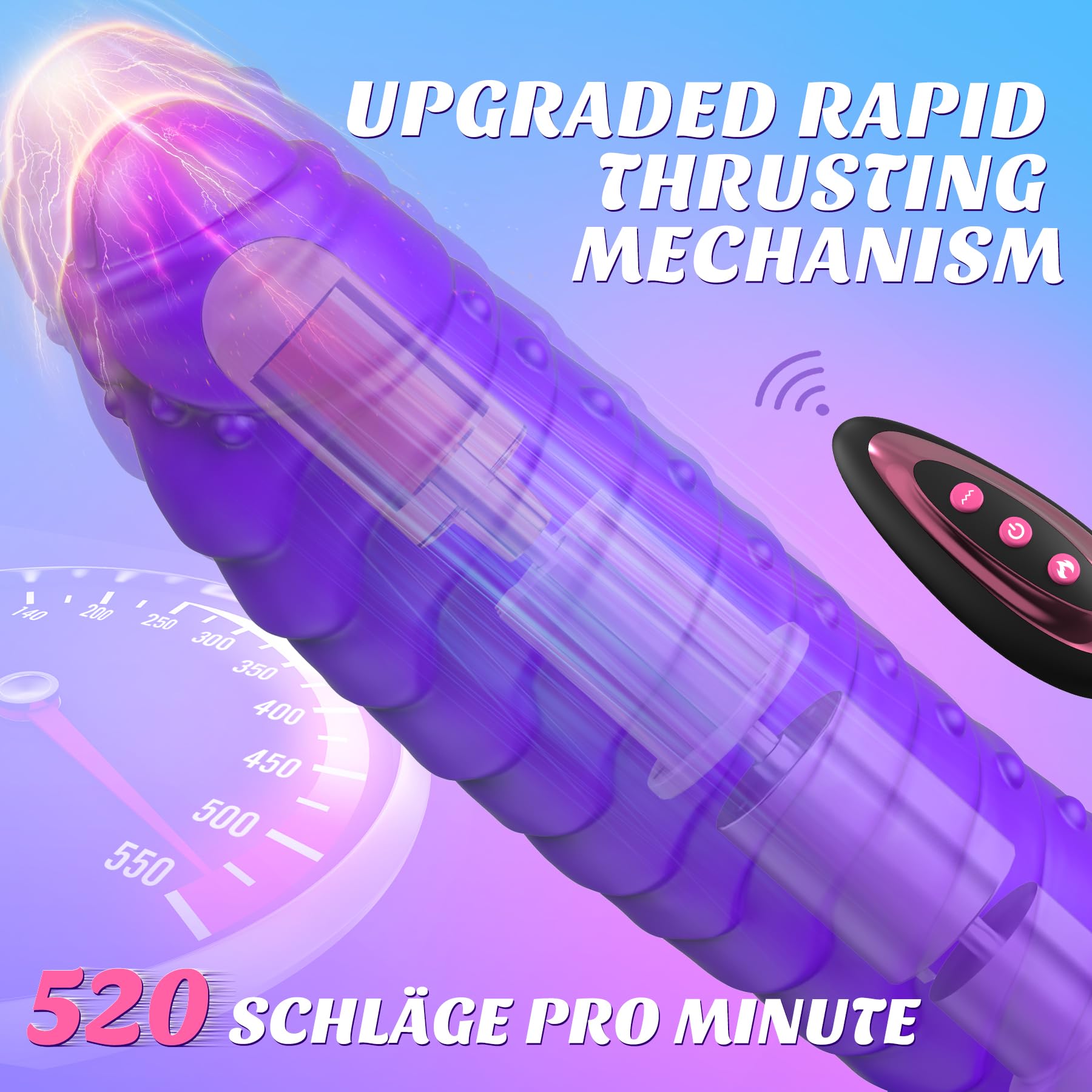 Consolador Vibrador de Empuje con Aplicación - Moster Consoladores Vibración Juguete Sexual Femenino, Consolador Anal de Fantasía para Mujeres, Vibradores de Calefacción Parejas Juguetes Sexuales