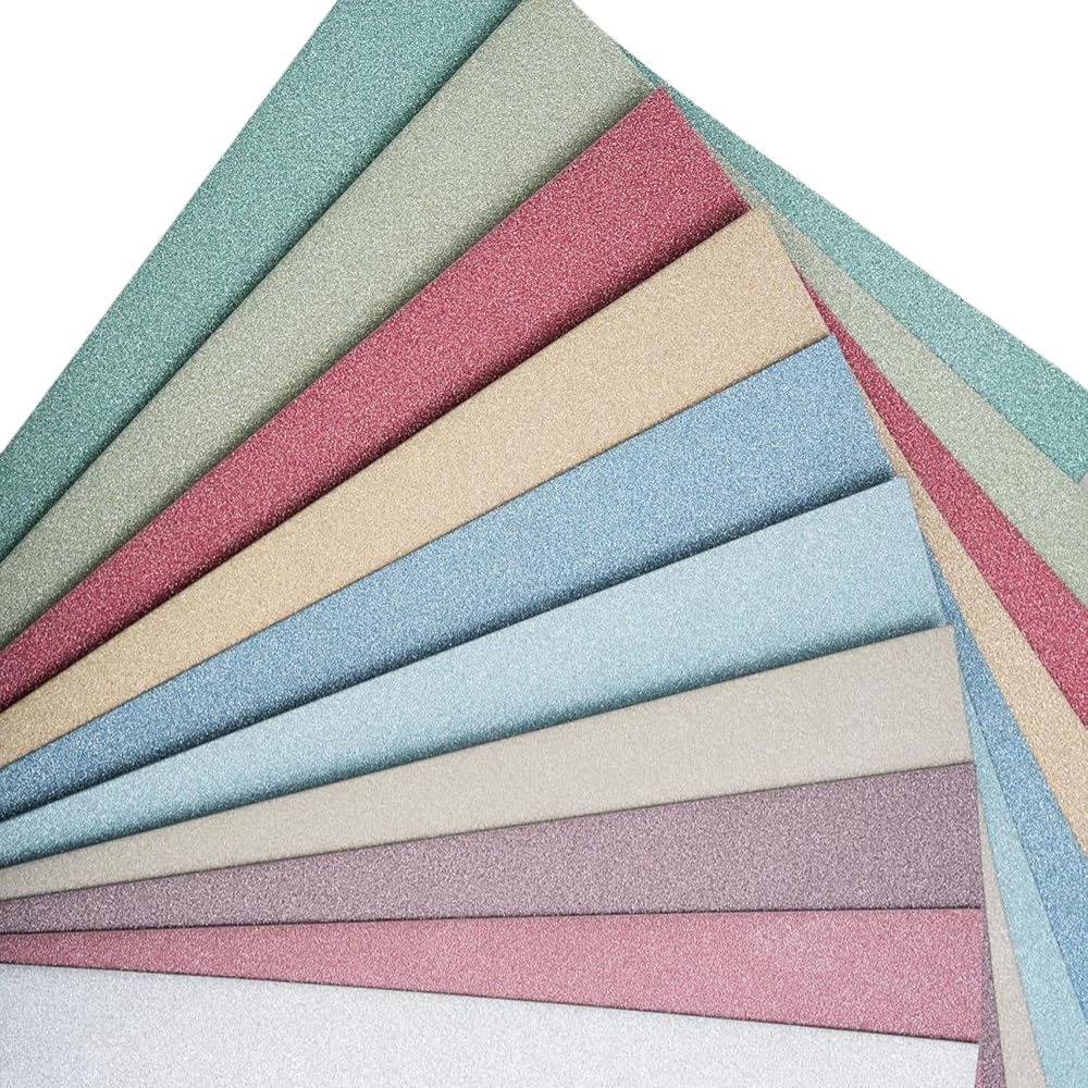 Hawksbill Glitter Card A4 – 20 Sheets Glitter Sheets for Crafts 250 GSM Non-Shed Perfect for DIY Die Cutting Crafts Card Making Scrapbook Decoration