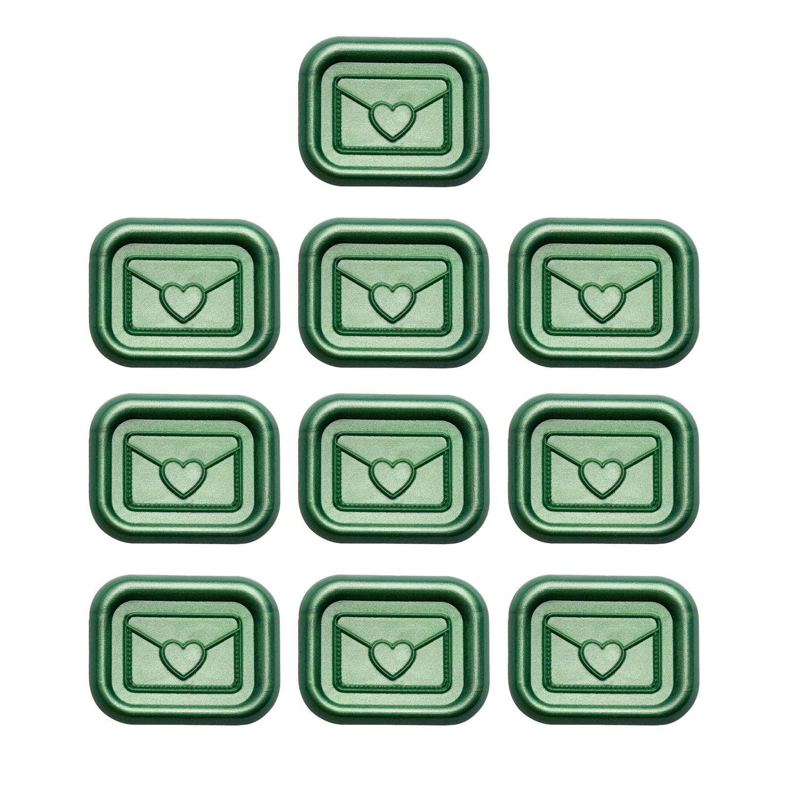 Tfaoys Pine Green 10 Pcs Waxed Seal Sticker Self-Adhesive Labels Sealing Waxed Stamp Sticker For Sealing Scrapbooking Gift Wrapping