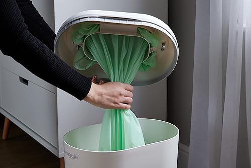Miniatura 4 de Eco-Touch - Contenedor de pañales para bebé, bloqueo de olor, sin recargas costosas, capacidad de 10 litros, reciclable, utiliza cualquier bolsa,