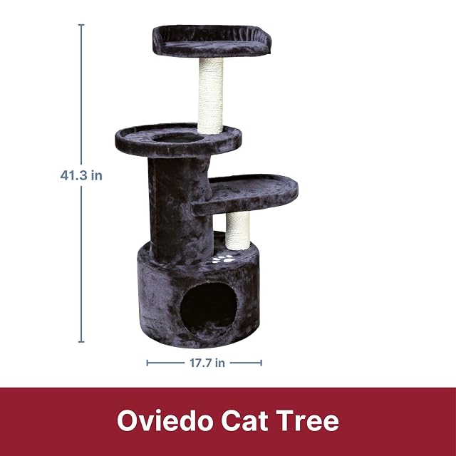 Foto 3 de 5 de Trixie Pet Products Oviedo - Árbol para Gatos, Gris Oscuro