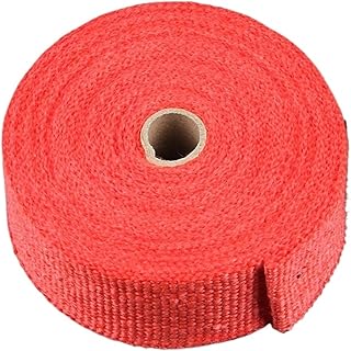 Cinta Anticalorica,Cinta Anticalorica Escape Rollo de envoltura de escape de coche de 1,5 M, rollo de protección térmica de fibra de vidrio, cinta de envoltura térmica de tubo de escape, accesorios de