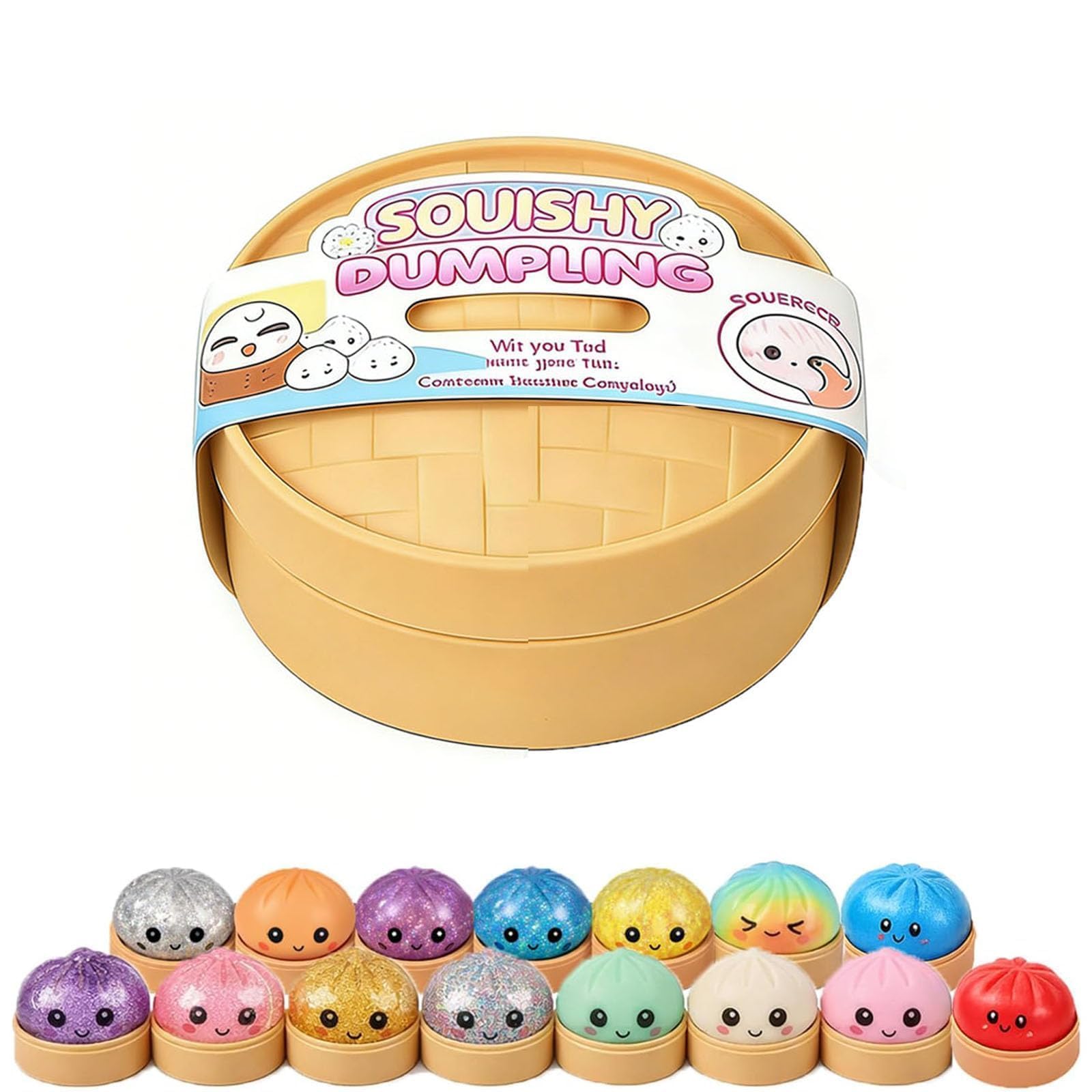 Squishy Ravioli, Squishy, Divertente Giocattoli Sensoriali, Antistresse Fidget Toys, Per Adolescenti E Adulti, Per Home Office, Colori Casuali (1PC(Colori Casuali))