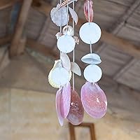 Vista 16 de GLEAVI Cowrie Shells 100pcs Round Shells Pieces Round Natural Capiz with 2 Hole, Polished Slice Accessory Capiz Pearl Coin Beads Charms for Jewelry