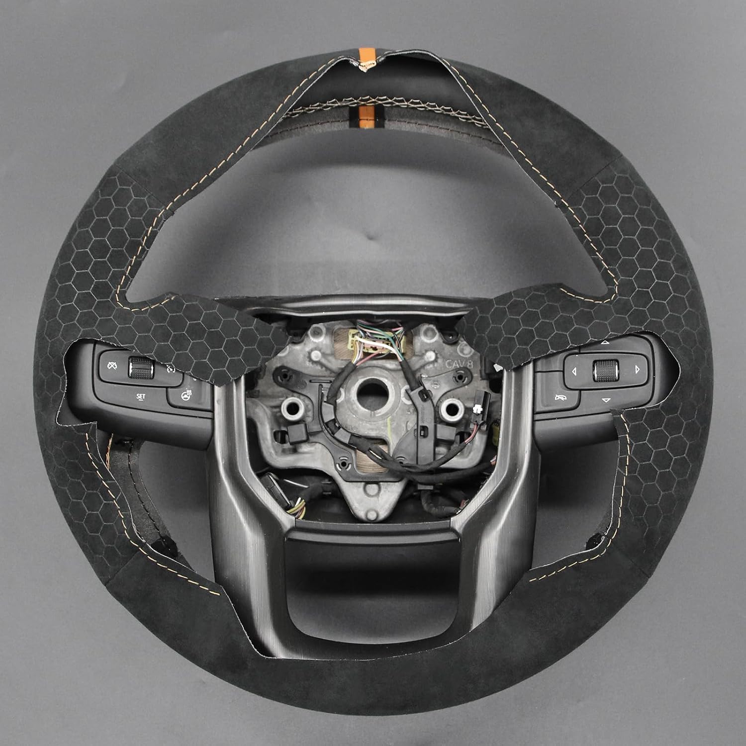 MEWANT Steering Wheel Cover for GMC Sierra 1500 / Sierra 1500 Limited/Sierra 2500 / Sierra 3500/ Yukon (XL) Hand-Stitched Wheel Steering Wrap