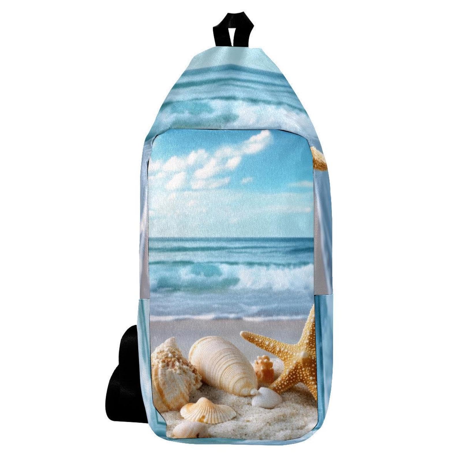 Sac à dos à bandoulière étoile de mer multicolore 16x36cm - 6
