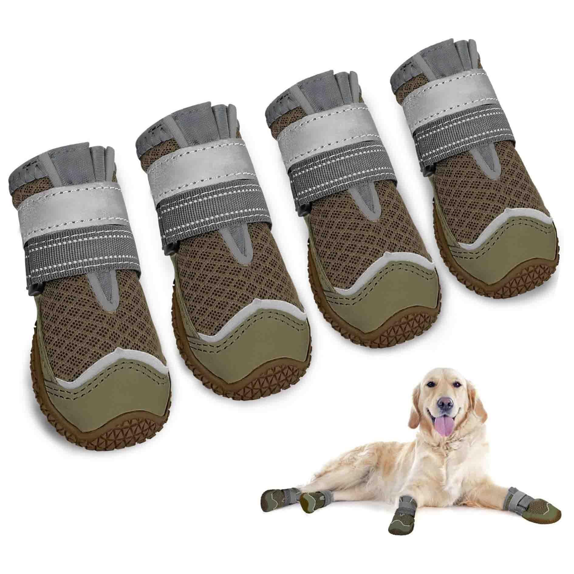 Buty dla psa Ochraniacze na łapy, Obuwie dla psów, Siatkowe oddychające buty dla psów Ochraniacze na łapy na gorący chodnik Lato Zima Śnieg(7)