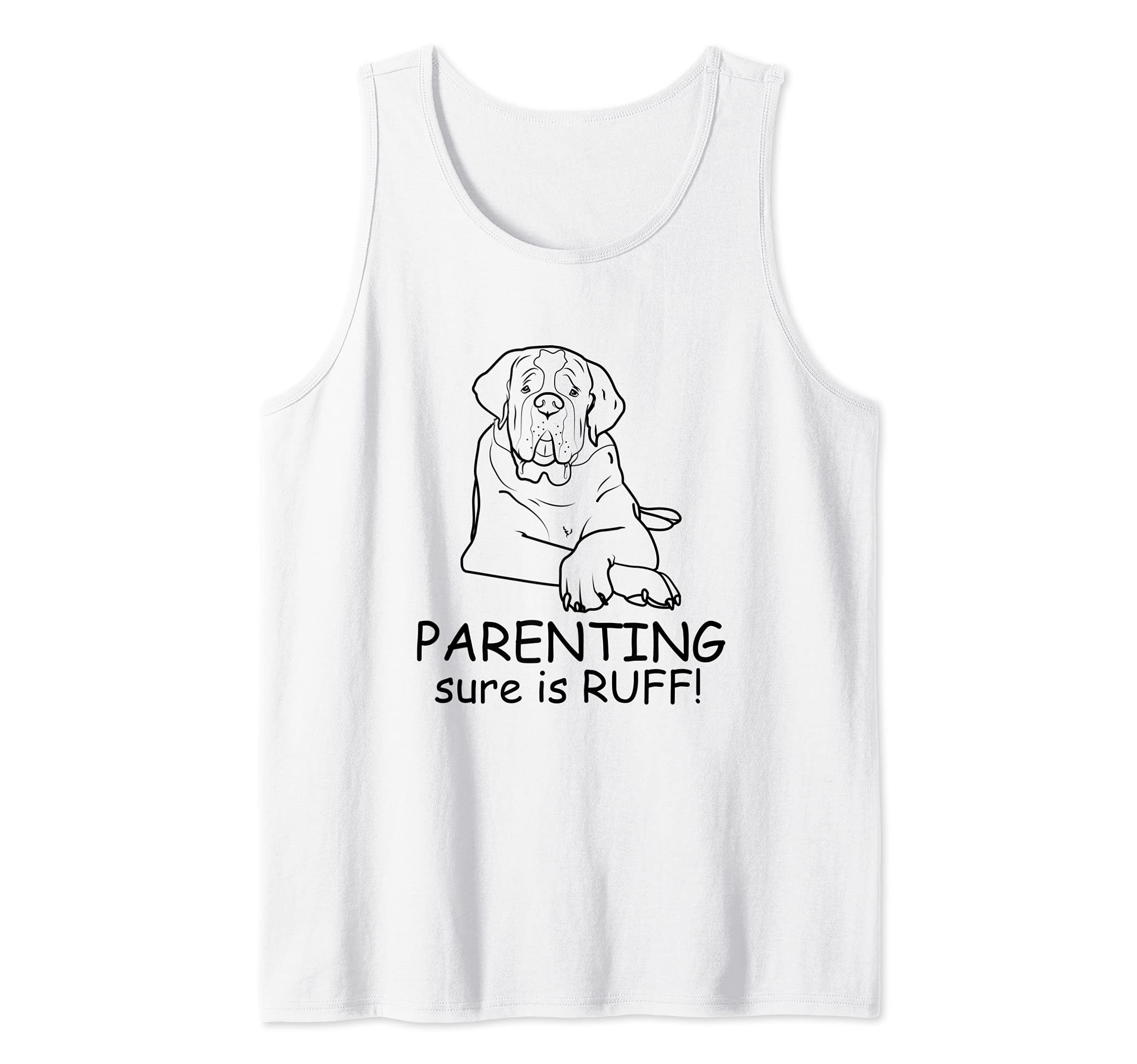 Saint Bernard Dog Love-r Cute Funny Dog Mom Tank Top, White