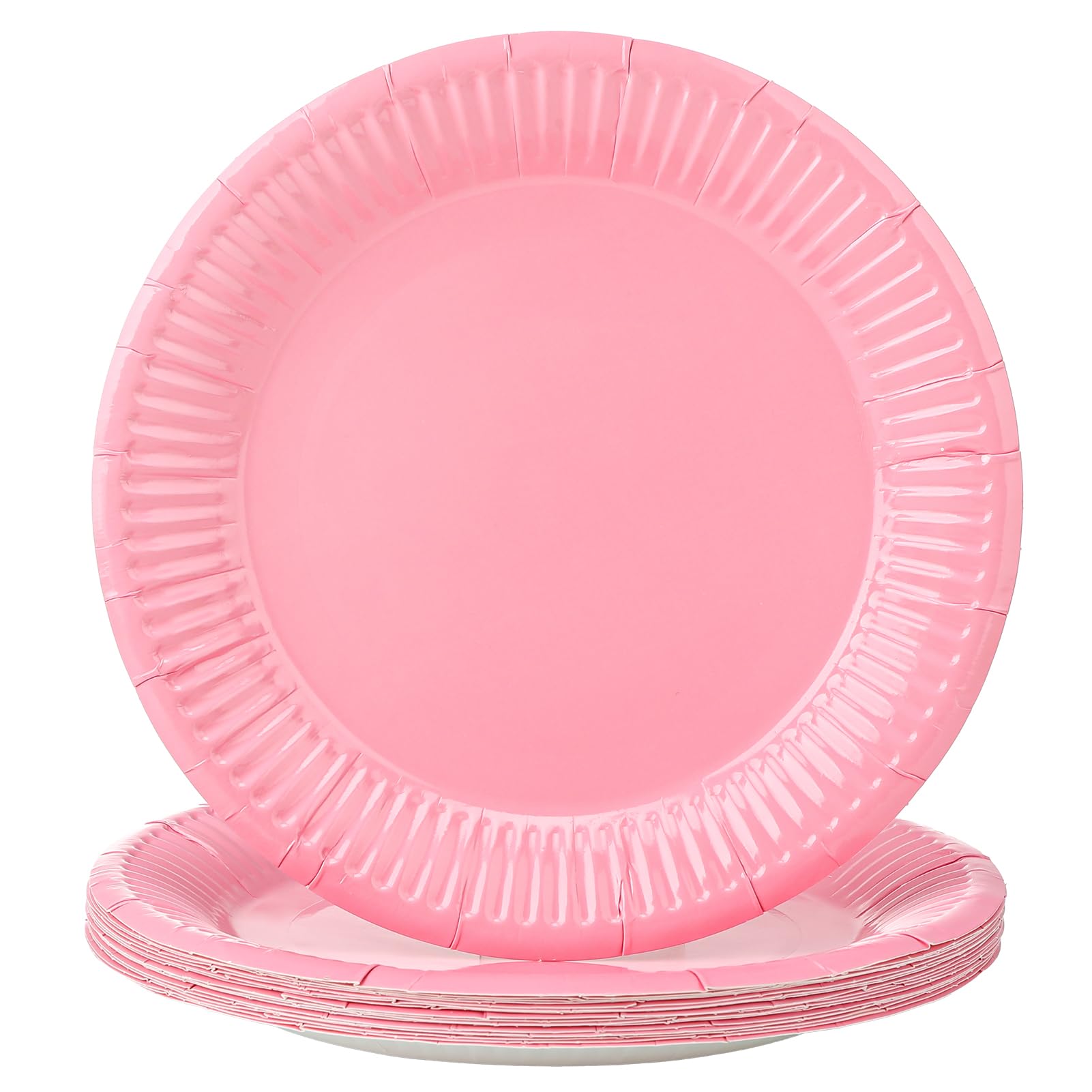 16 Assiettes Jetables Orange 18cm - Vaisselle Carton écolo Pour Fêtes Et Pique-niques