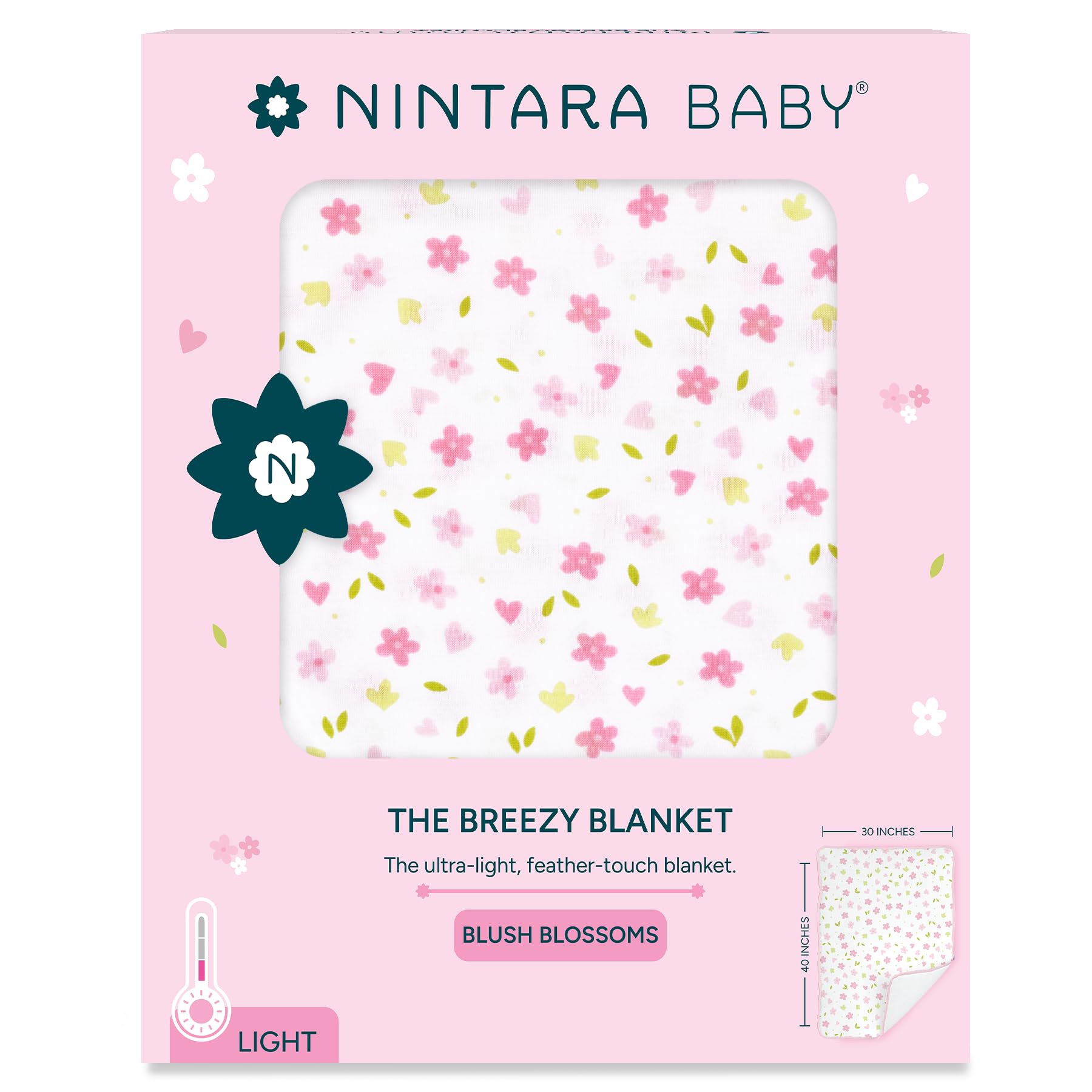 NINTARABABY Breezy Blanket – Ultra-Light Baby Blanket, Breathable & Cooling, Feather-Soft for Newborns & Infants, Baby Gift for Girls & Boys, 30 x 40 Inches-picture-20