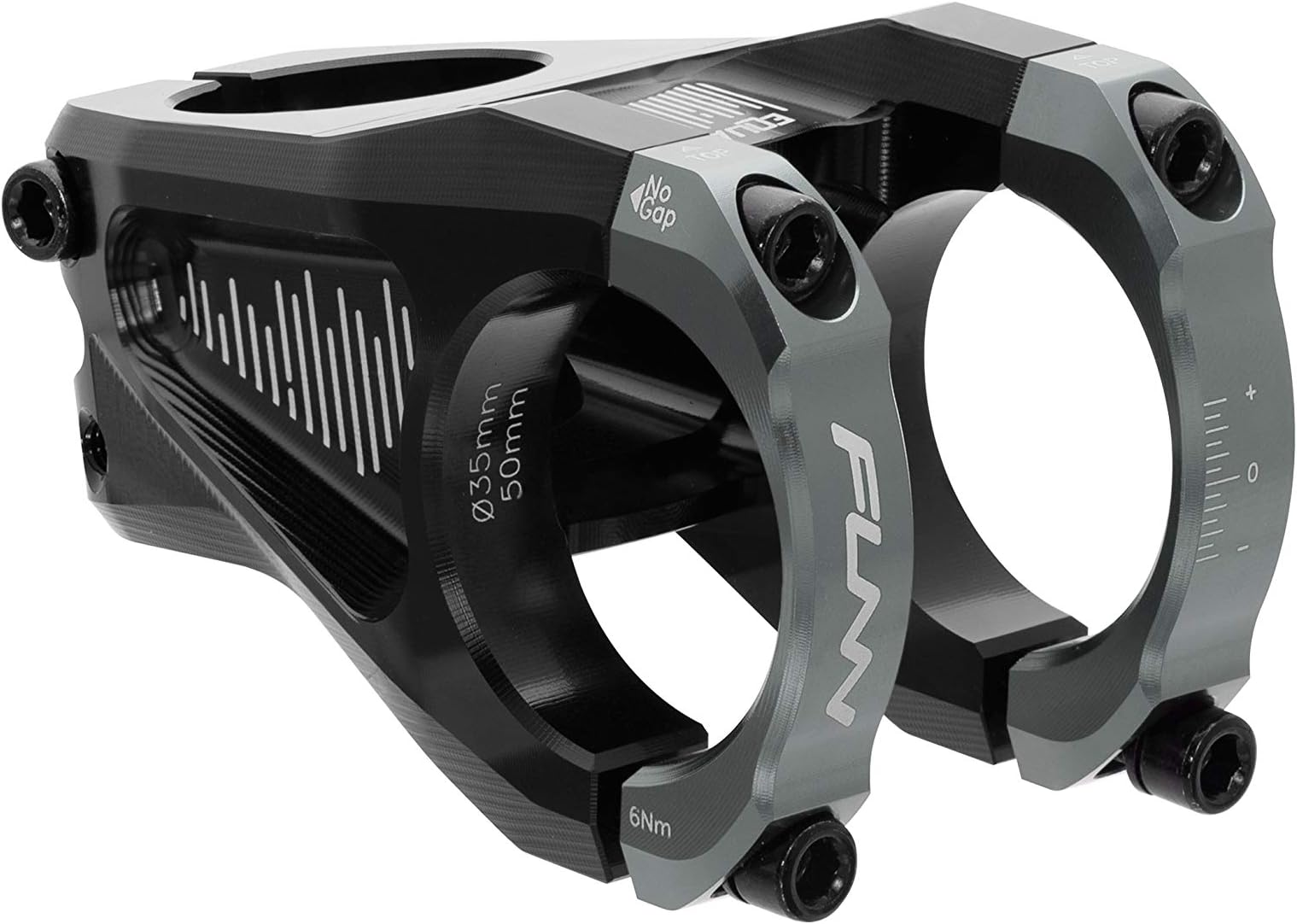 FUNN Equalizer Bike Stem with 10mm Drop or Rise, 35mm Bar Clamp (Length 50mm, Gray)