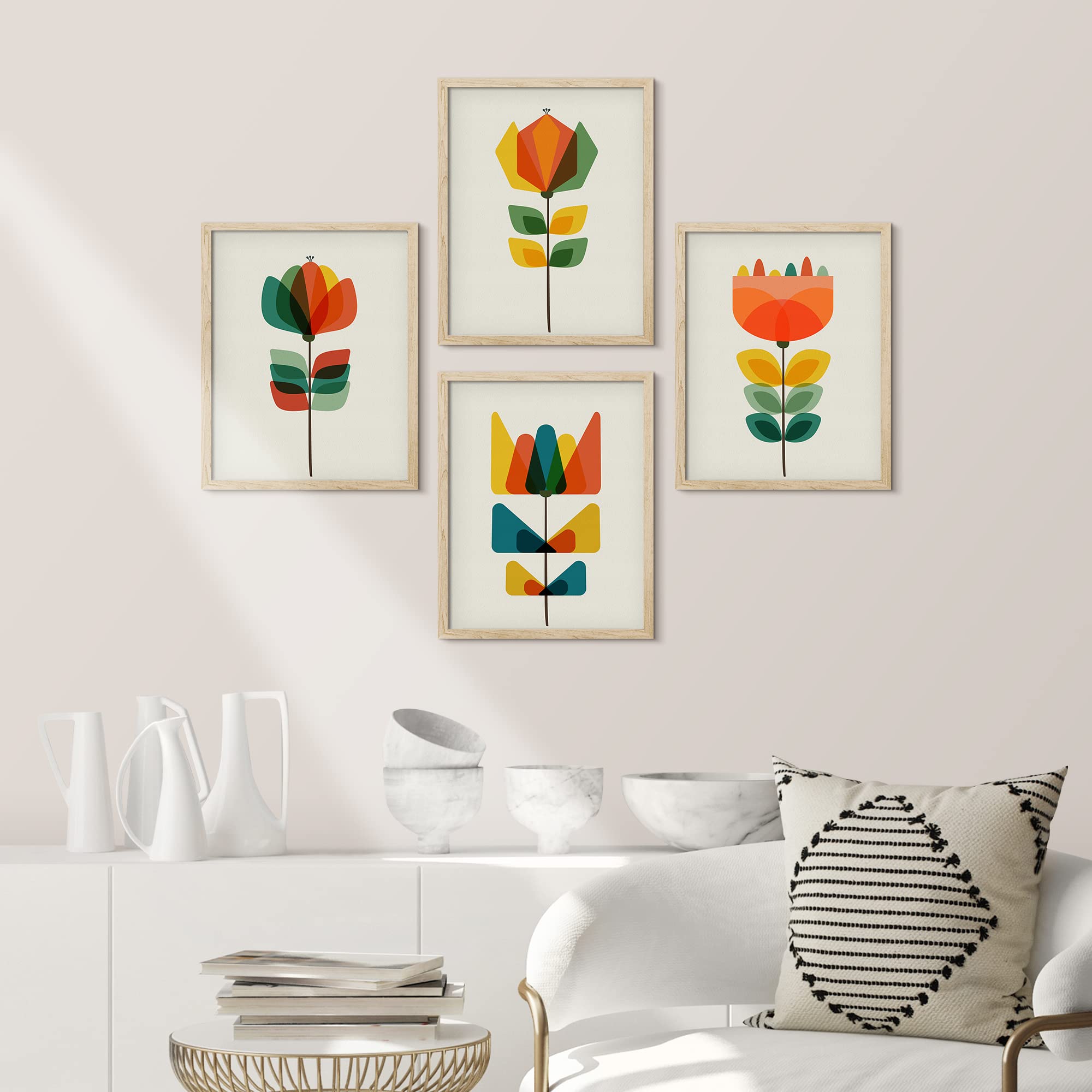 Amazon.com: SIGNWIN Framed Mid-Century Modern Retro Botanical