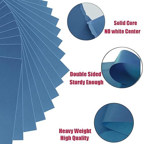 Vista 45 de Baisunt 20 hojas de papel grueso de cartulina azul marino para proyectos de arte, álbumes de recortes, tarjetas e invitaciones (8.5 x 11 pulgadas)