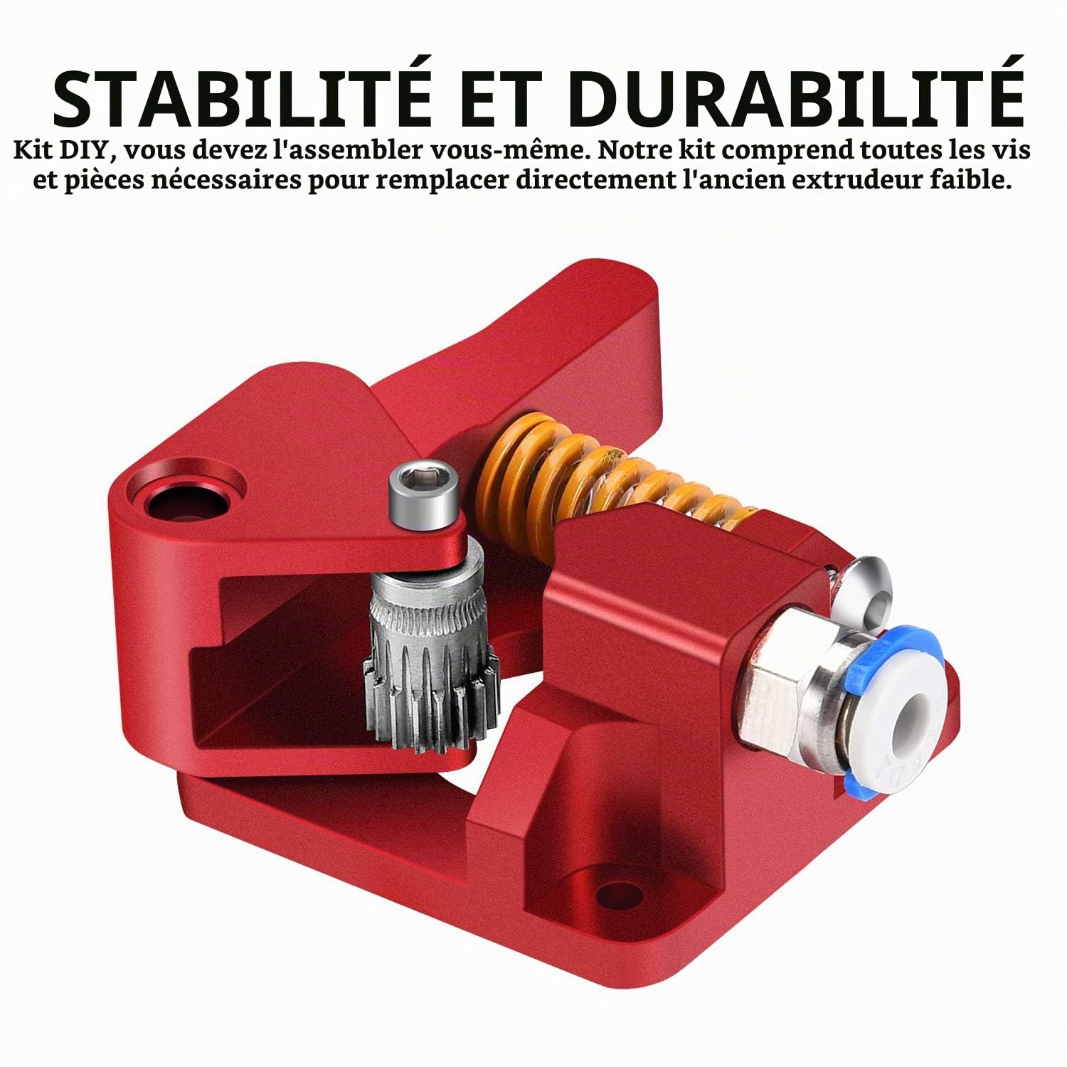 Kit de mise à niveau pour extrudeuse en aluminium TUZUK Dual Drive Extruder pour Tornado/CR-10 / CR-10S / CR-10S Pro/Ender 3 / Anet A8 Mega Wanhao i3 Anycubic (main droite)