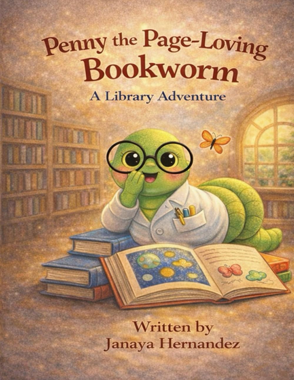 Penny the Page-Loving Bookworm: A Library Adventure