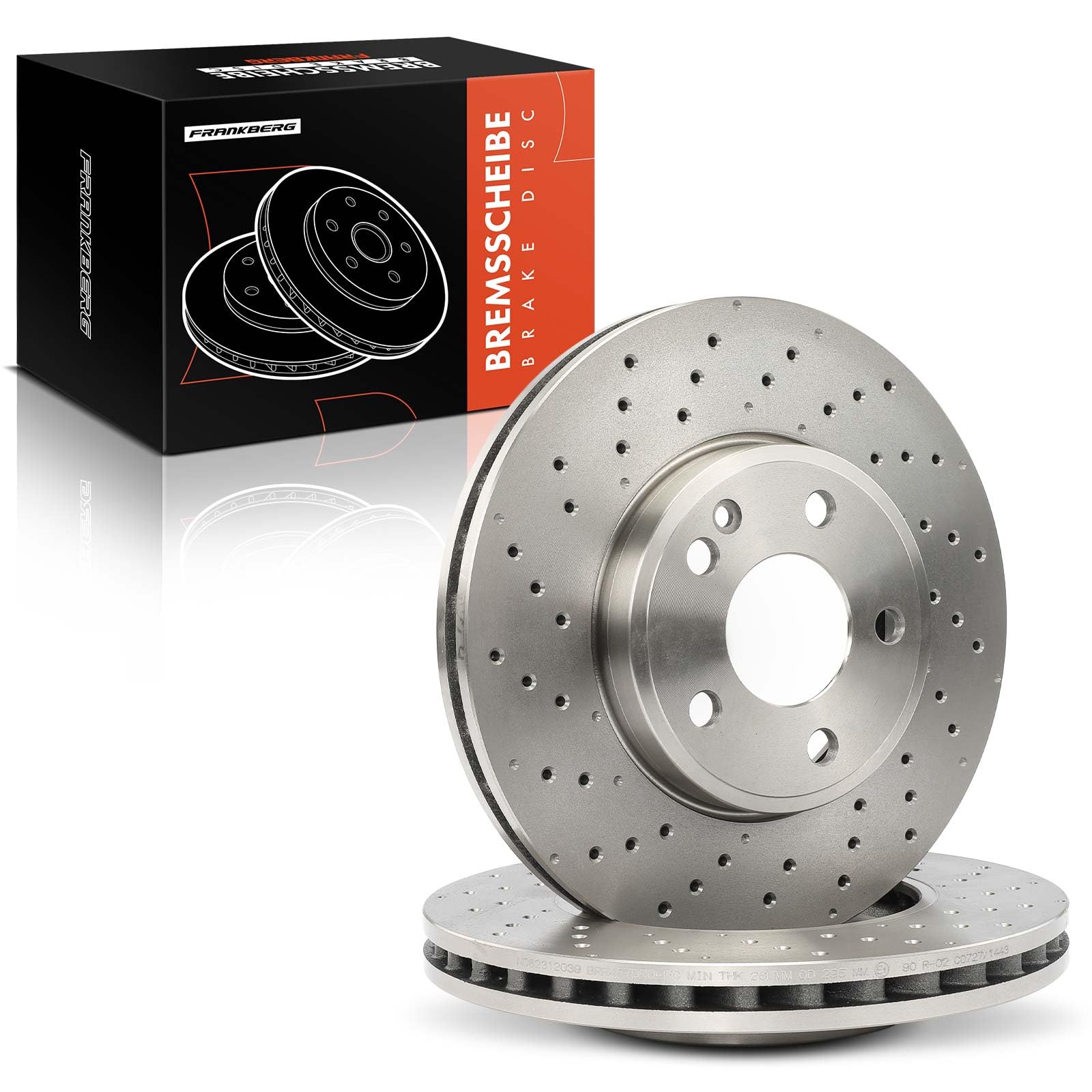 Frankberg 2 discos de freno delanteros ventilados ⌀295 mm A2464212512 | Compatible con: Clase A W176, CLA Shooting Brake X117, CLA Coupé C117, Clase B W242 W246, Clase GLA X156