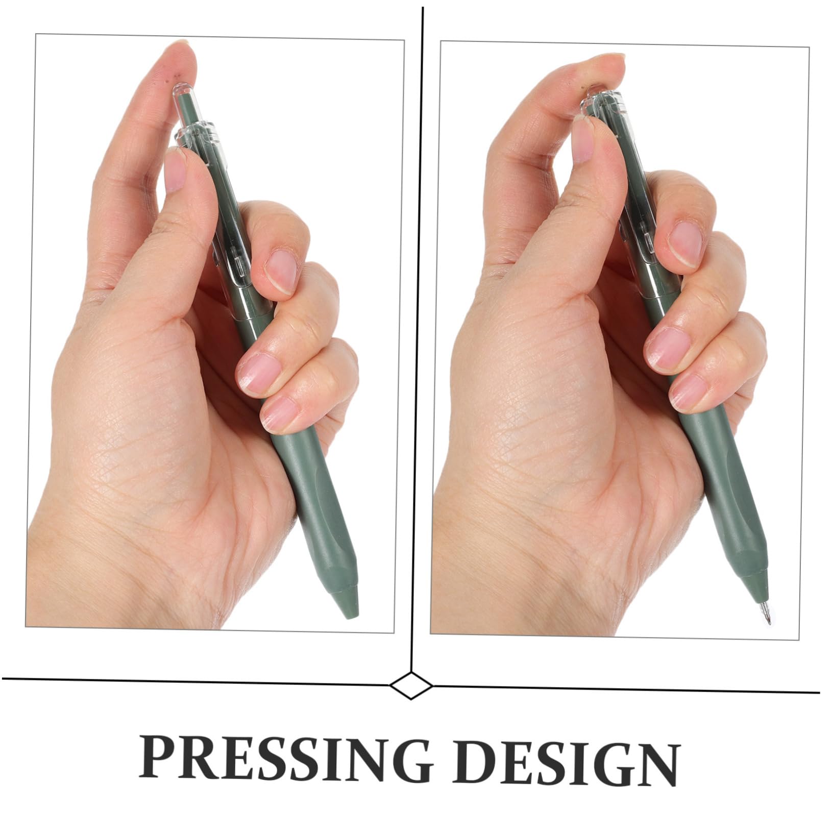 VILLCASE 5 Series Pluma De Gel Bolígrafos De Tinta De Gel De Bien Liso Bolígrafos Negros Bolígrafos De Tinta Para Escribir Pluma De Examen Verde El Plastico 5 Piezas X 5