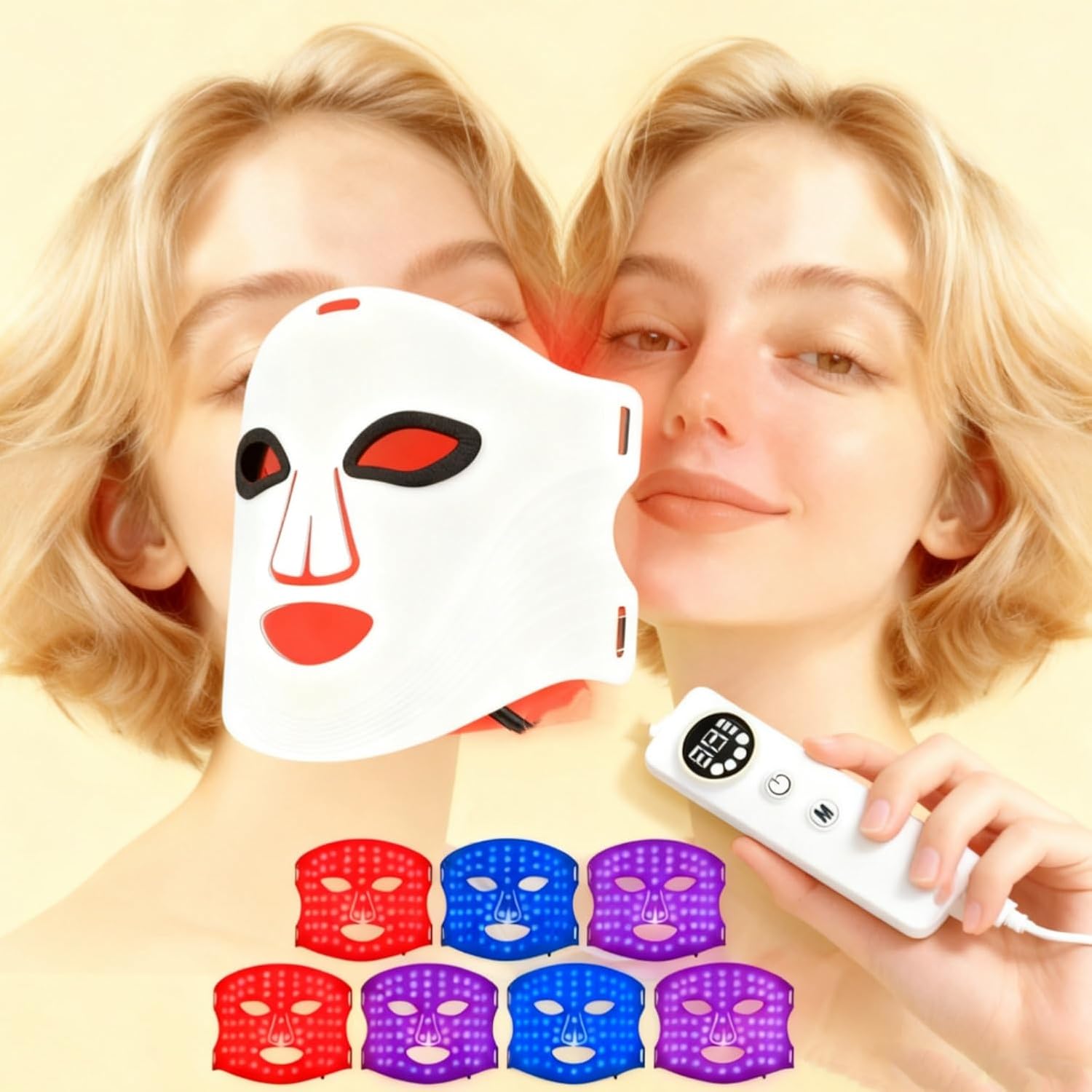 Red Light Face Mask for Home Relaxation – Non-Medical Skin Comfort Device,FCC Certified, USB Rechargeable (60 LEDs),Black,Red Light Mask for Face Red Light Face Mask for Home Relaxation – Non-Medical Skin Comfort Device,FCC Certified, USB Rechargeable (60 LEDs),Black,Red Light Mask for Face
