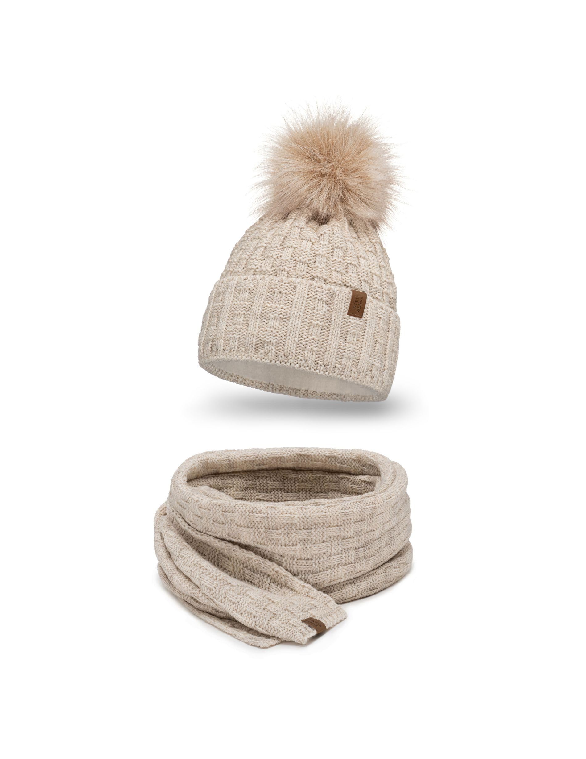 Vivisence Gorro Invernal para Mujeres De Punto Elegante con Corte Clásico Hecho De Hilo Cálido con Pompón Y Forro Interior Ideal para Los Días Fríos De Invierno