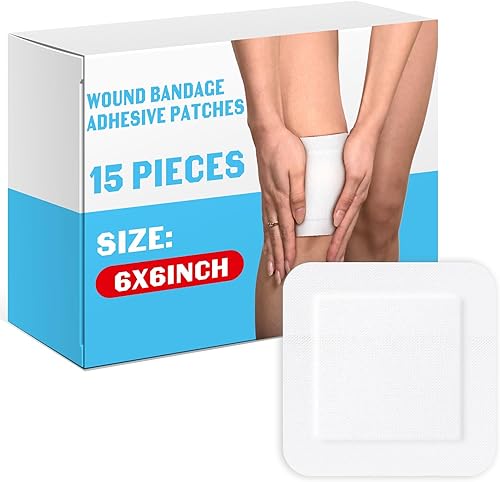 15 piezas de gasa con borde para isla de apósito para heridas, almohadillas de gasa adhesivas estériles para después de la ducha, bordes