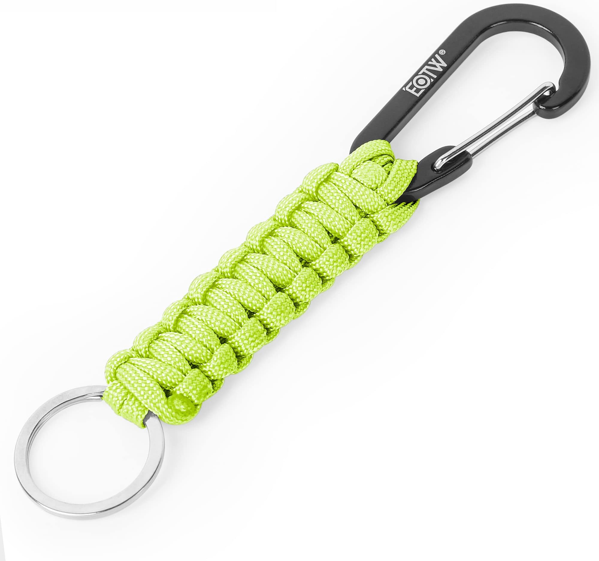 EOTW Keychain Keyring with Snap Hook Carabiner Clips, Lanyard Key Chain with Locking D Ring Hooks Hangers Survival Kits Heavy Duty Steel Holder Army for Car Keys Boys Girls Men Women