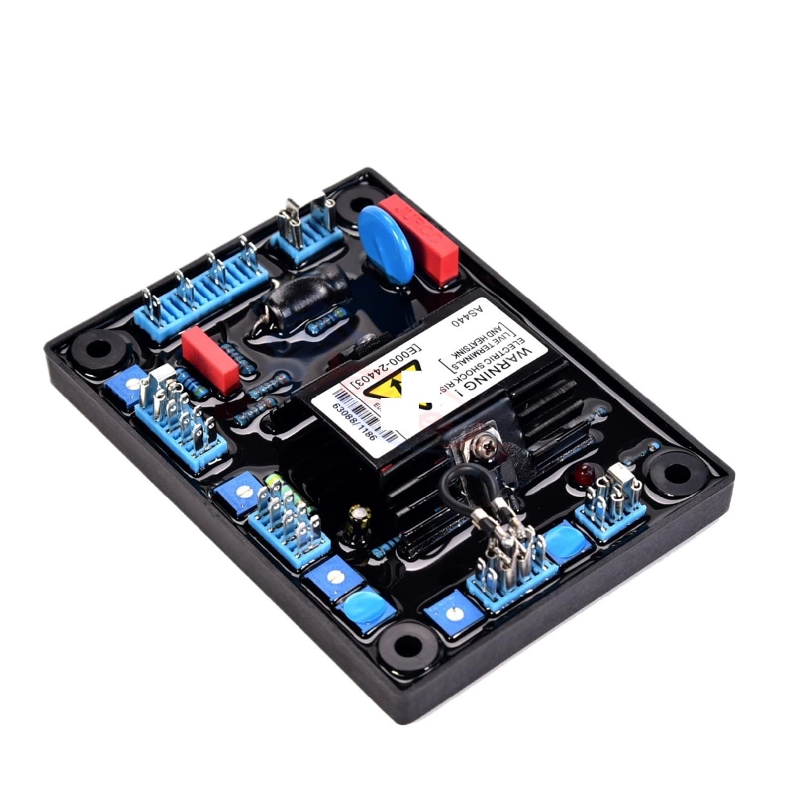 CSKWLLNBC 1pcs Red AS440 AVR Automatic Voltage Regulator Stabilizer Control Panel Generator Brushless Alternator Parts(Red AS440)