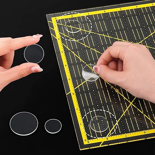 Empuñaduras de regla, 34 reglas de acolchado transparentes, anillos de regla de silicona antideslizantes, empuñaduras de plantilla de edredón con