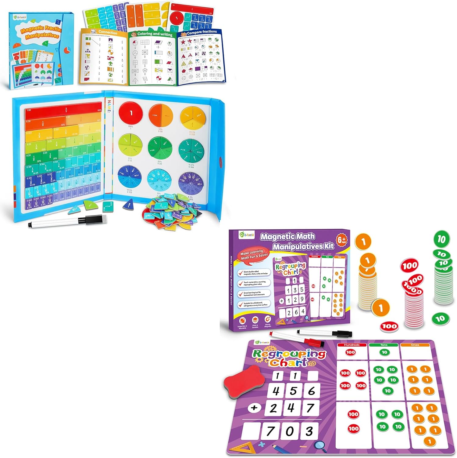 DFantiX Fraction Educational Puzzle and