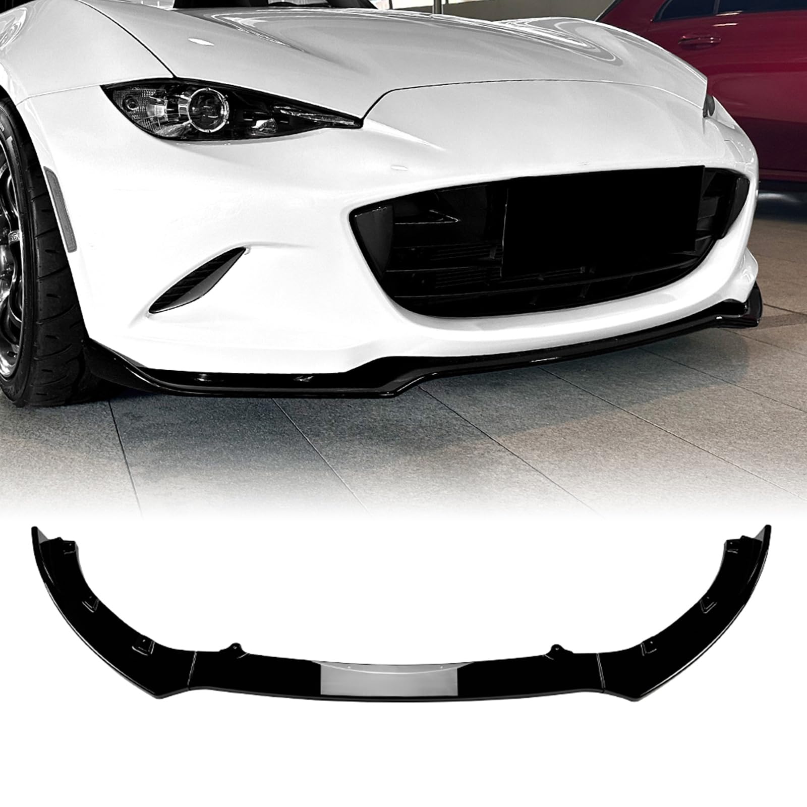 Kit carrosserie spoiler pare-chocs avant pour Mazda MX-5 Miata ND 2016-2022 noir