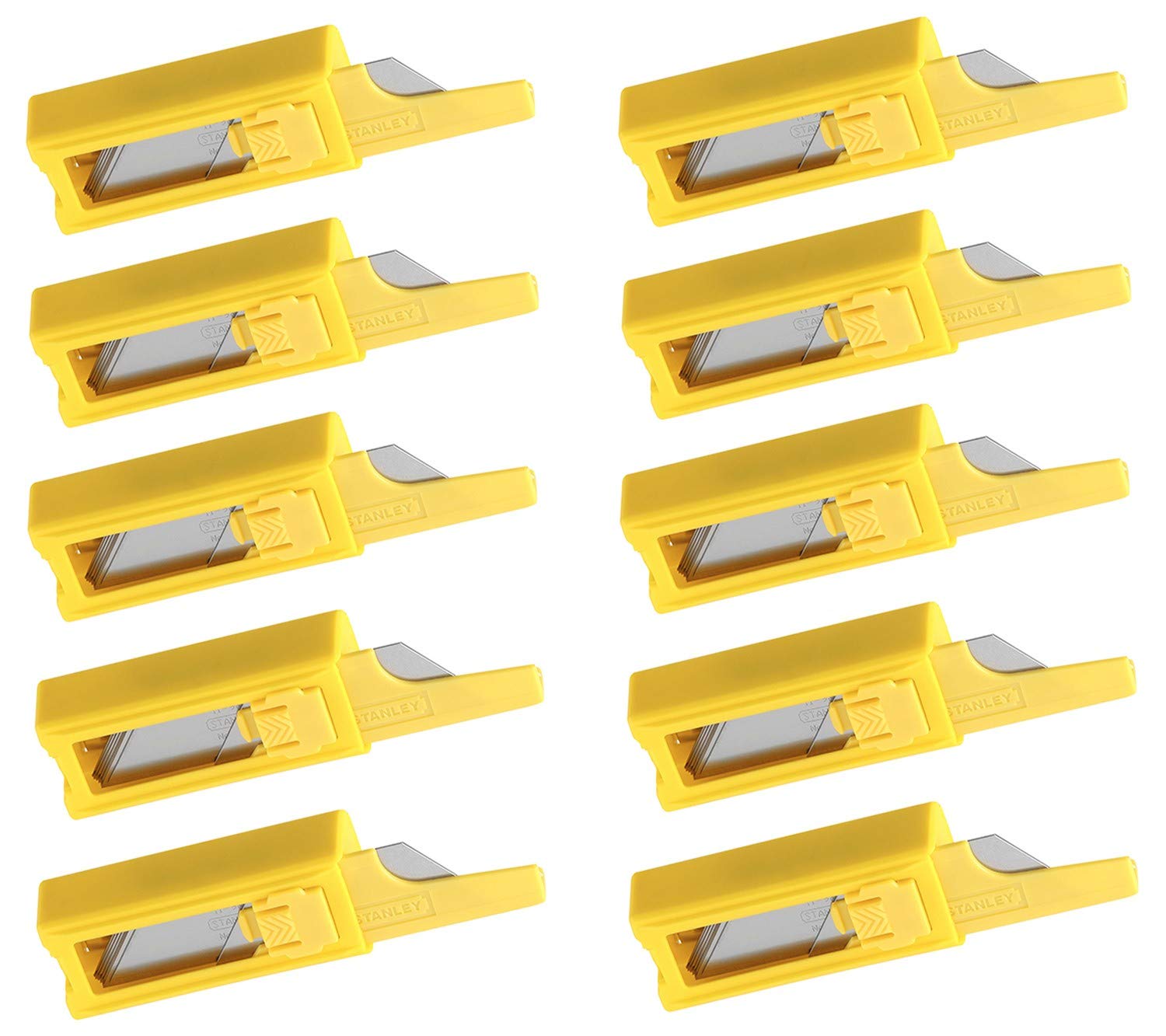 Stanley - STANLEY - 10 distributeurs de 10 lames trapèze longues 62 mm