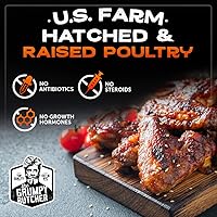 Vista 7 de Grumpy Butcher Heritage - Alitas de pollo cocinadas y aptas para microondas, paquete de 2 (20 onzas cada una), con ajo y parmesano de primera