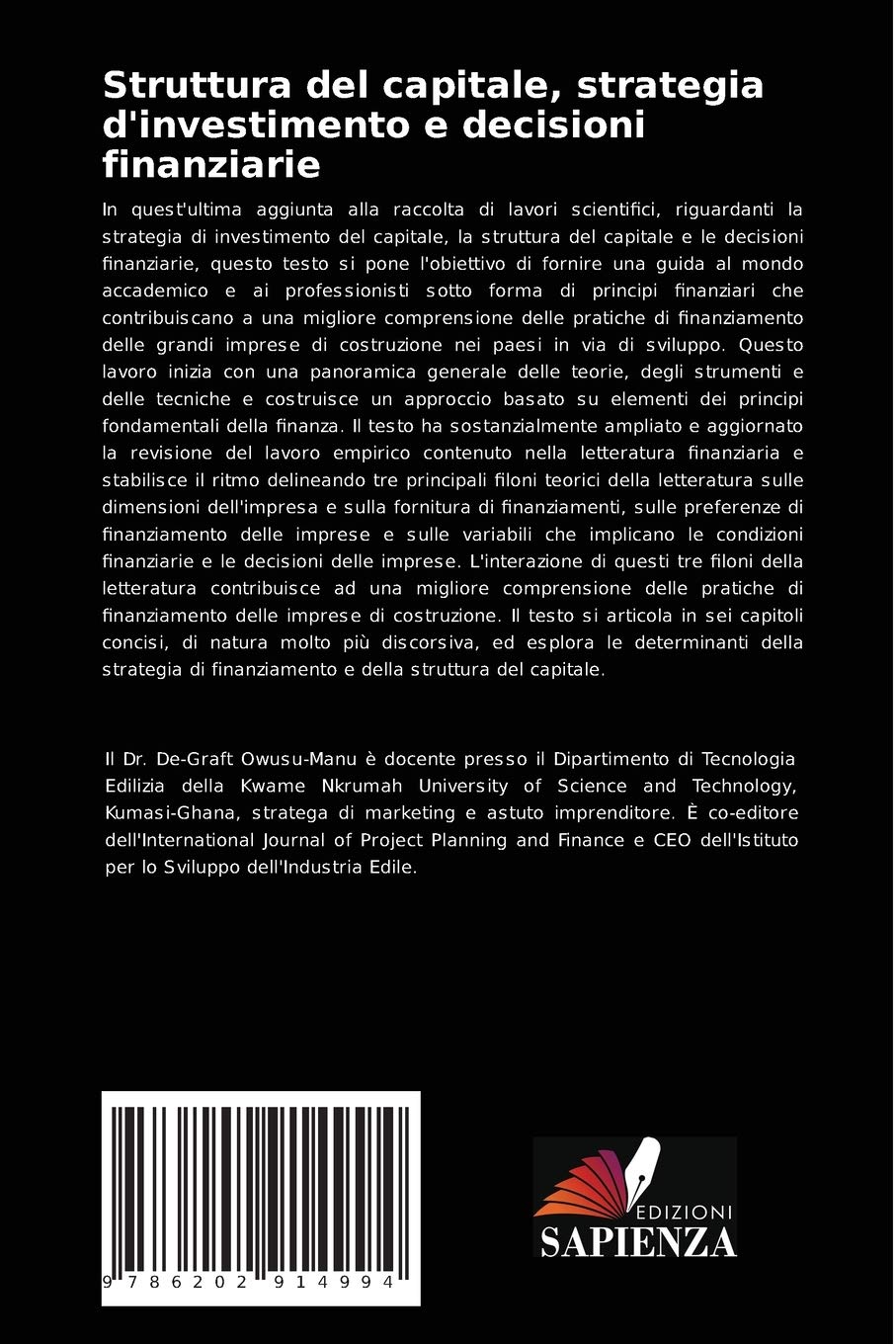 Struttura del capitale, strategia d'investimento e decisioni finanziarie