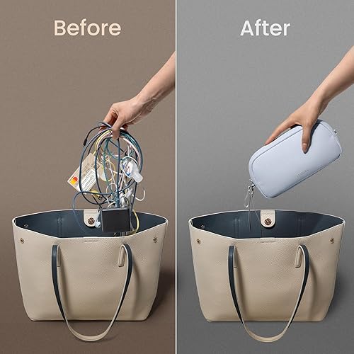 Vista 153 de tomtoc Estuche organizador de accesorios de viaje para electrónicos y cables, para teléfono, Airpods, unidad USB y artículos diarios y esenciales