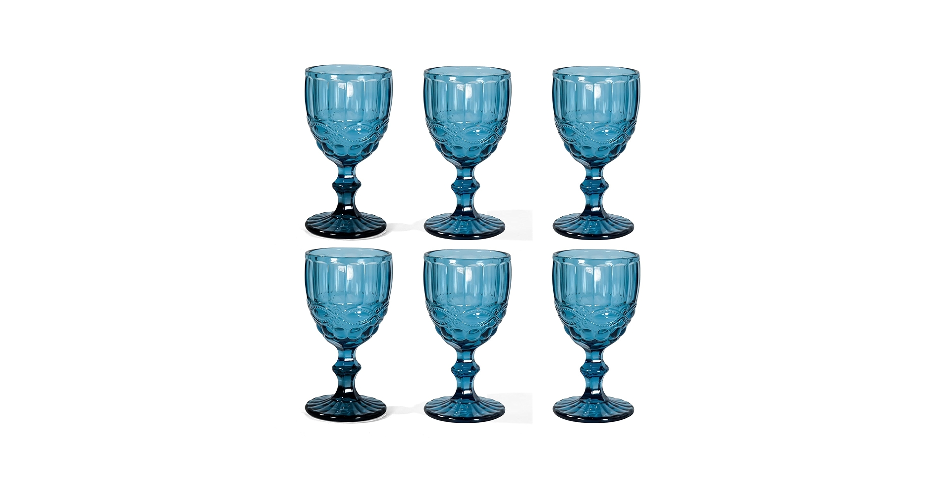 USA  食器セット Amazon.com | CHLJAR Vintage Wine Glasses Set of 6, 8 OZ