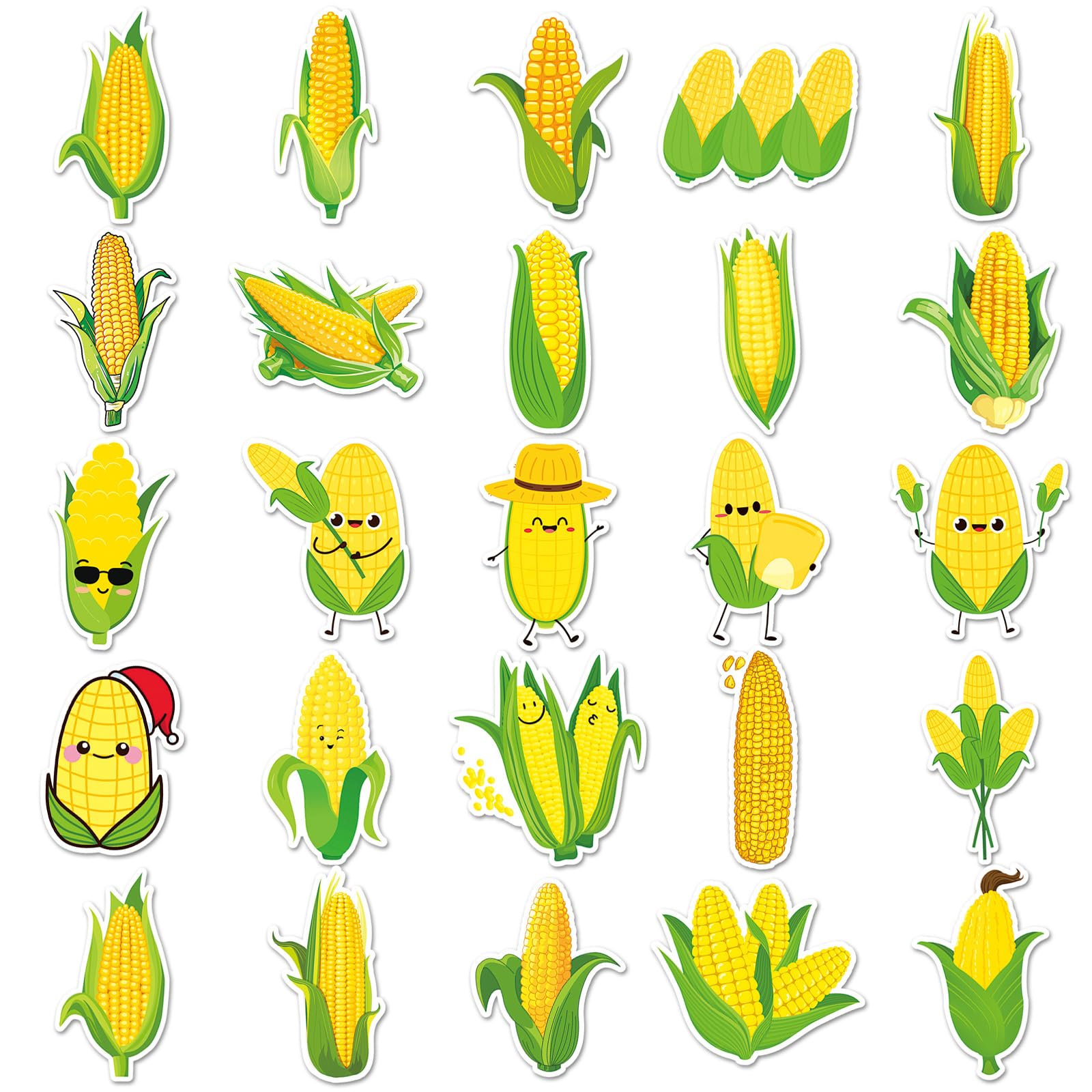 Corn Stickers for Laptop (50 PCS),Gift for Children Teens Adults Girl Boys,Waterproof Stickers for Water Bottle,Corn Vinyl Stickers for Scrapbook,Skateboard,Bike,Phone,Dairy - Image 4
