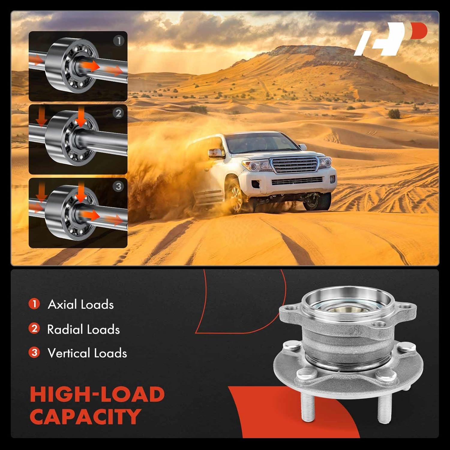 A-Premium 2 x Rear Wheel Bearing and Hub Assembly with 5-Lug Compatible with Mazda CX-5 2013-2023 - Image 4