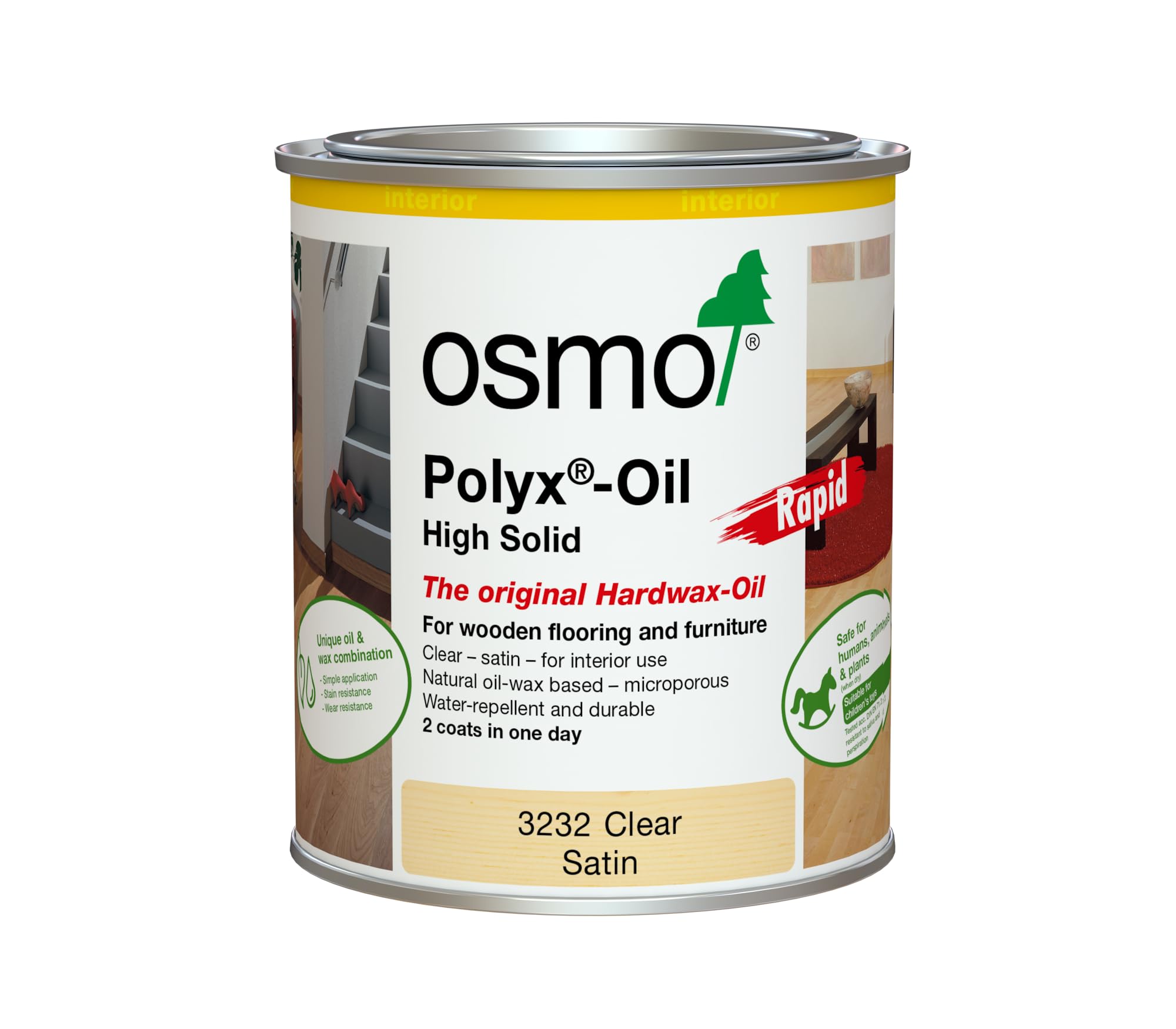 Osmo Unisex Clear Polyx-Oil Rapid Satin-750 Ml