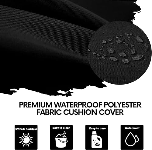 Miniatura 8 de idee-home Cojines de tumbona para exteriores, para muebles de patio, 72 pulgadas de largo x 21 pulgadas de ancho x 3 pulgadas de profundidad,