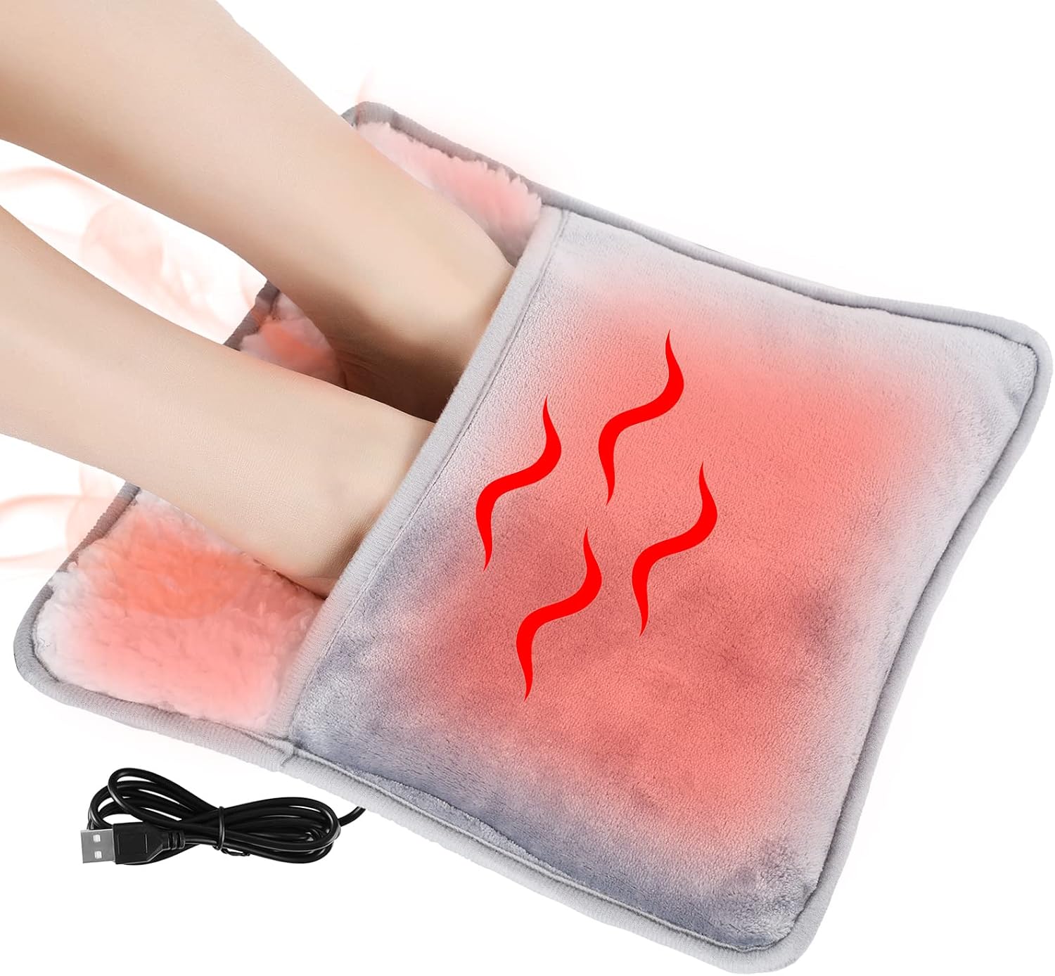 Electric Heating Pad USB Heated Foot Warmer Soft Flannel