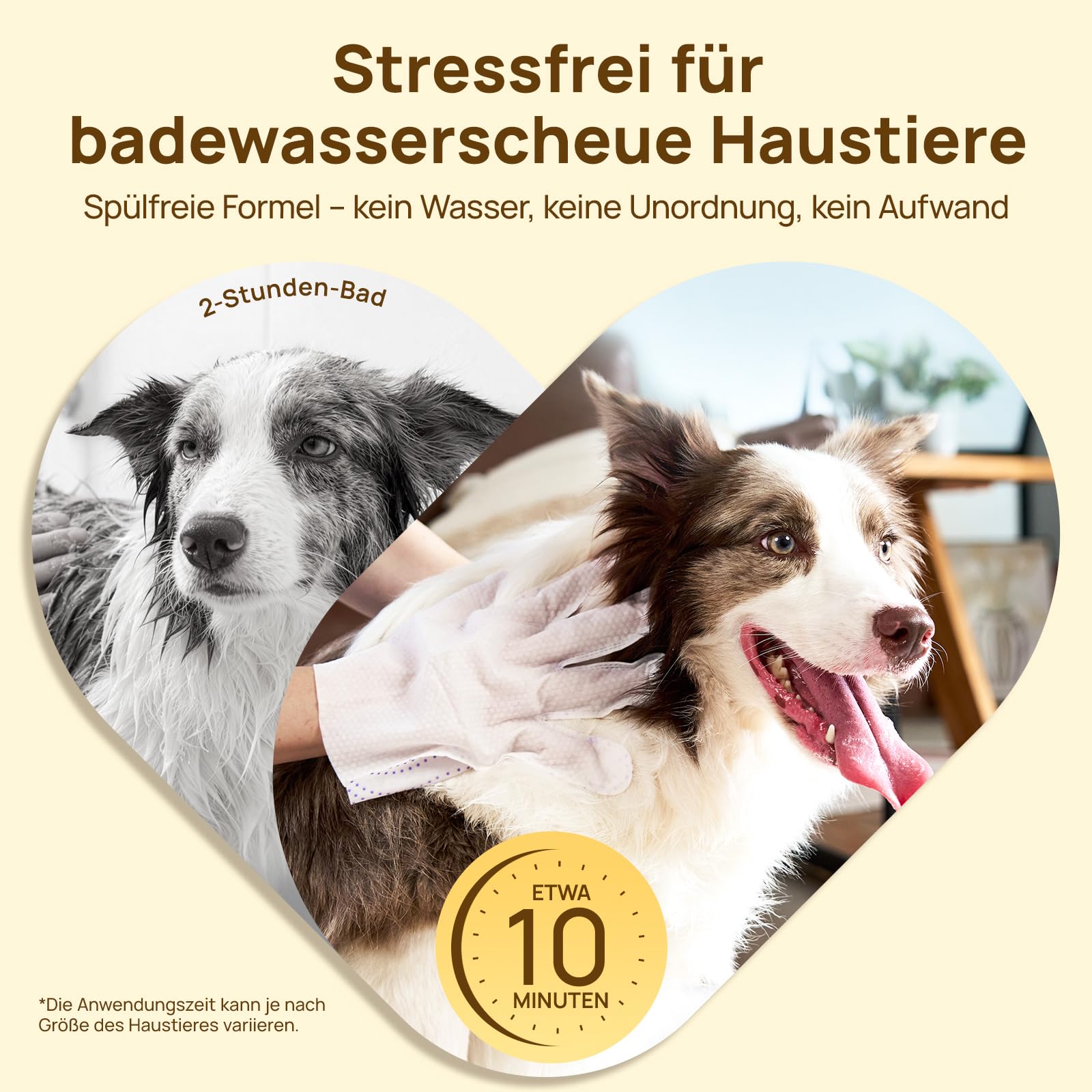 HICC PET Fellpflegetücher, PRO 4-in-1 für Welpen, Hunde & Katzen, Kokosduft 20 Stück | Reinigungshandschuhe ohne Wasser mit doppelseitiger Textur, ideal für Zuhause & unterwegs