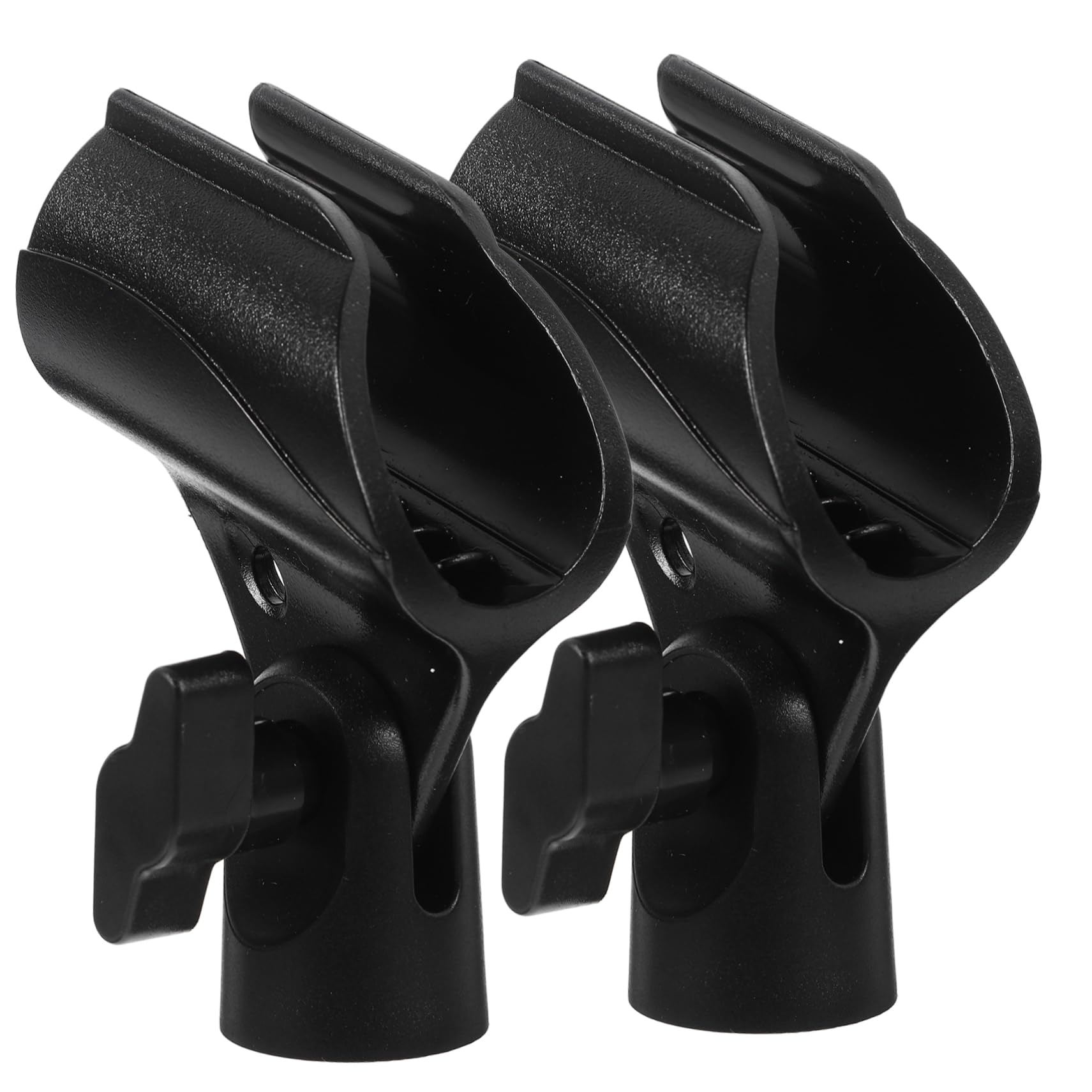 HANABASS 2pcs Mic Clip Holder for Microphone Stand Durable Mic Clamp Accessories Lightweight and Portable Easy to Install