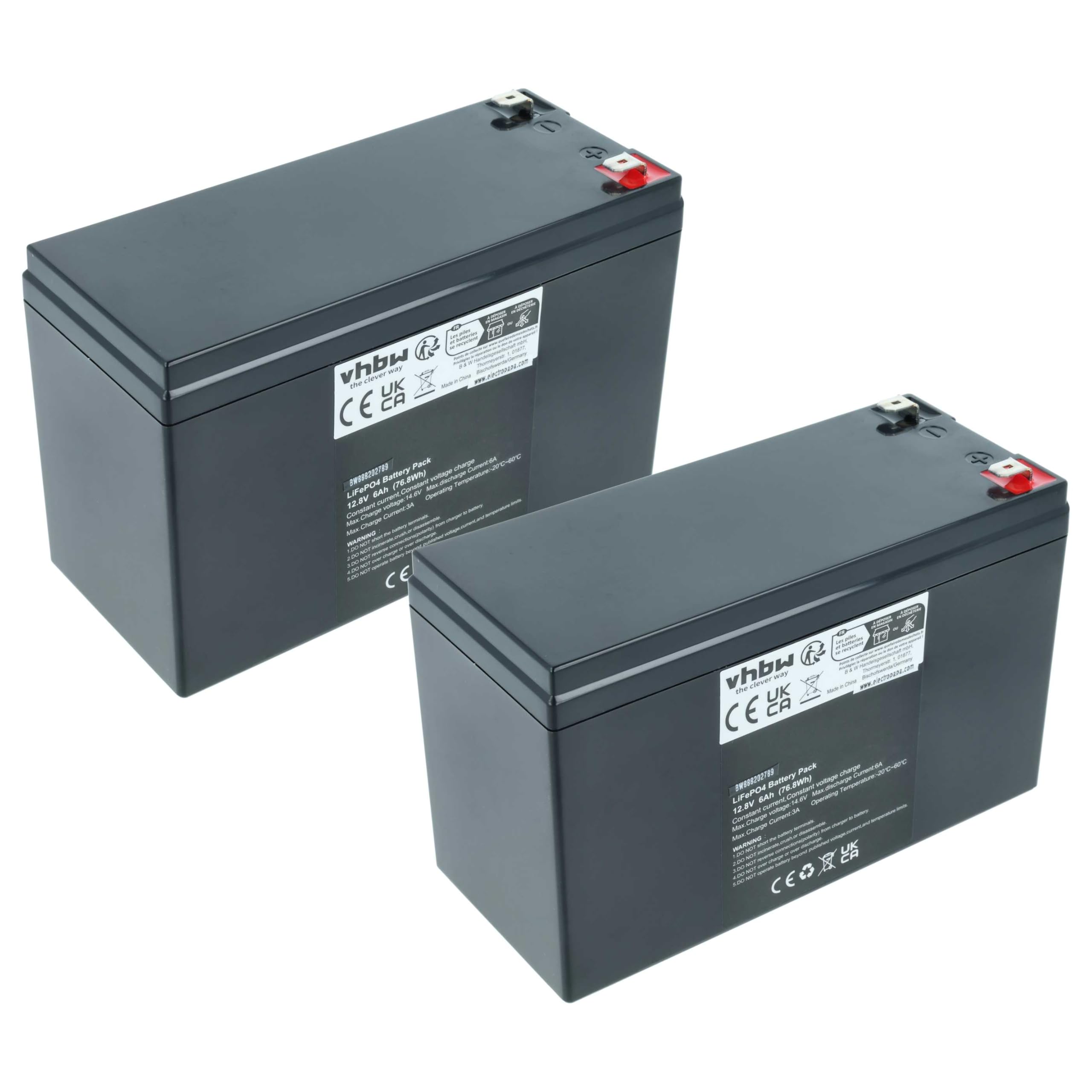 vhbw 2X Batterie de Bord pour Caravane