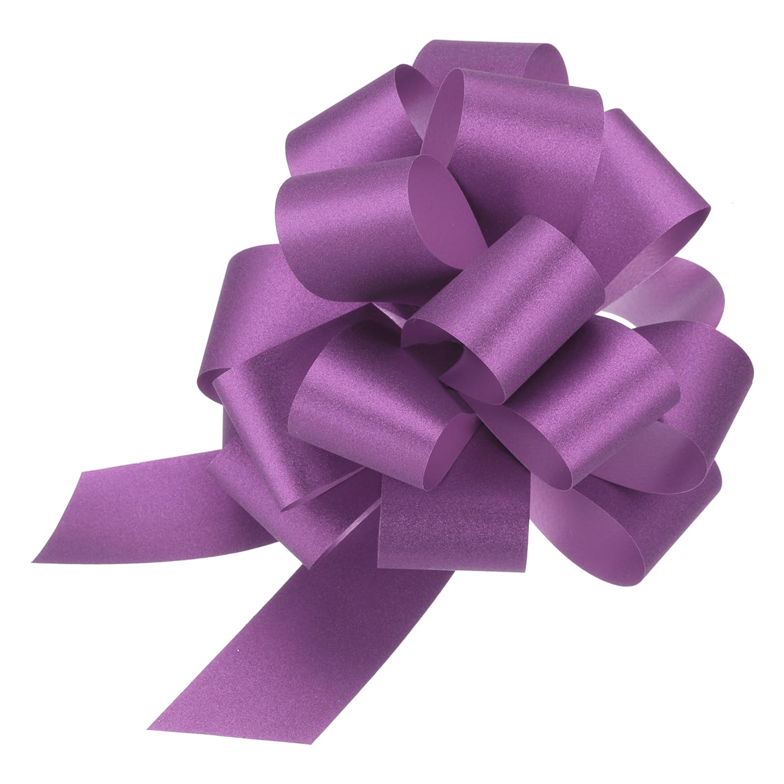Uxcell 5pcs 4 Inch Large Pull Bow Glitter Gift Wrapping Big Pull Bows Ribbon Rose Red for Wedding Baskets Presents Christmas Party