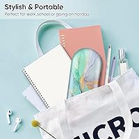 Vista 36 de Fintie Funda para lentes de contacto 2 en 1 y funda para gafas, soporte de viaje portátil de doble cara para lentes con espejo integrado, pinzas