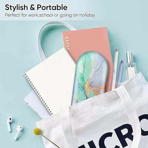 Miniatura 36 de Fintie Funda para lentes de contacto 2 en 1 y funda para gafas, soporte de viaje portátil de doble cara para lentes con espejo integrado, pinzas