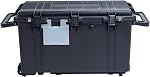 MEIJIA Portable Rolling Waterproof Protective Case,Hard Camera Case with Retractable Pull Handle and Wheels,Customizable Fit Foam Inserted,Elegant Black (31.02"x19.41"x17.71")