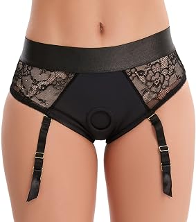 Harness Underwear for Strap On Underwears Strapless Panties for Men Women Couples black