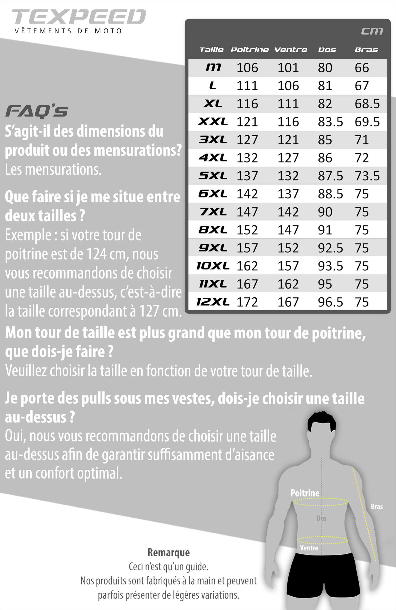 Texpeed Veste moto homme homologué avec armure protection - Hiver/été blouson motard imperméable avec blindé CE (EN 1621-1) Noir - 8XL